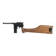 WE Mauser Broom Handle C96/712 (w/Stock), The Mauser C96 is a pistol known as many names; the broom handle, the aforementioned C96, the Box Cannon, and the 712